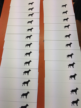 Blizzard letterpress dog cards